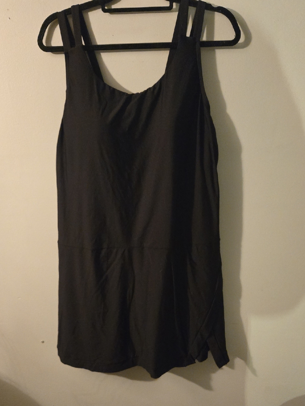 Lands' End Black One-Piece Swimsuit with Tank Straps